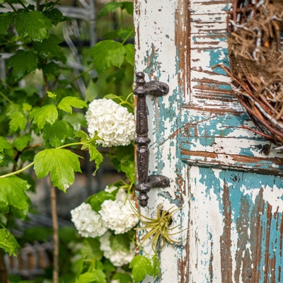 Maniglia per porta artigianale in ghisa da giardino in stile europeo classico