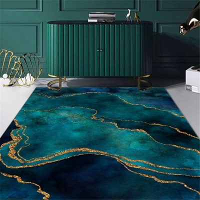 Tappeto di lusso color verde acqua per la decorazione del soggiorno, grande tappetino da pavimento