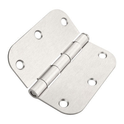 Confezione da 18 cerniere per porte arrotondate in nichel satinato da 3,5 x 3,5 pollici con angoli con raggio di 5/8"