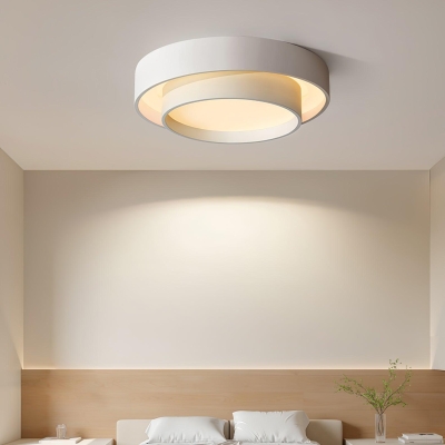 Nowoczesna podw&oacute;jna okrągła lampa sufitowa LED