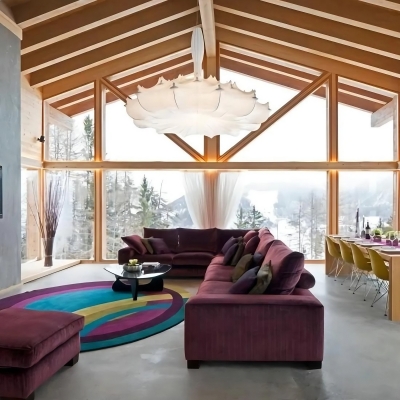 Lampadario in seta a LED Nordic Cocoon