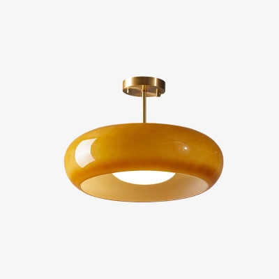 Nowoczesna okrągła lampa sufitowa ze szkła Bauvia w czystym stylu Bauhaus, komfortowe oświetlenie otoczenia N63