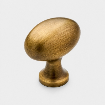 Schrankknopf aus massivem Messing, Form eines Taubeneiers