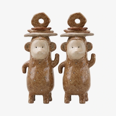 Figurine d'animal en r&eacute;sine textur&eacute;e pour &eacute;tag&egrave;re