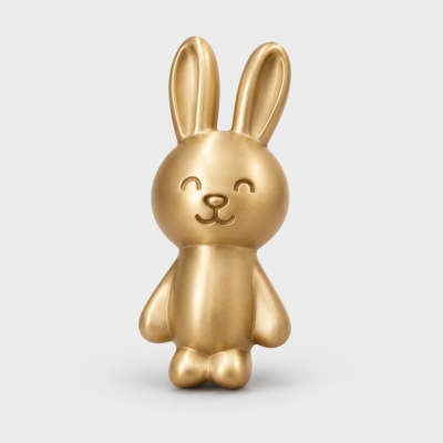 Verspielte Schrankkn&ouml;pfe aus Messing in Form von Hase und Karotte