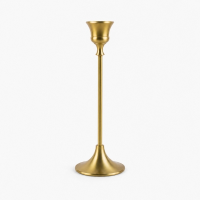 Porte-bougie vintage en laiton pour bougie conique simple