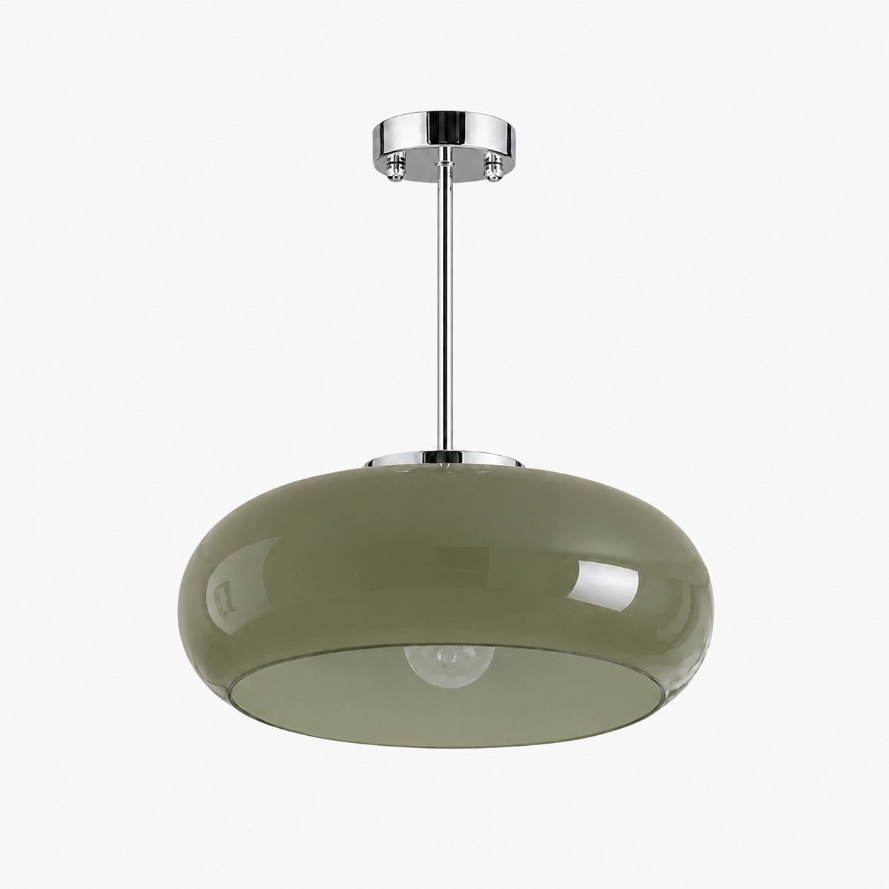 Plafonnier rond moderne en verre Bauvia, style Bauhaus &eacute;pur&eacute;, &eacute;clairage d'ambiance confortable N63