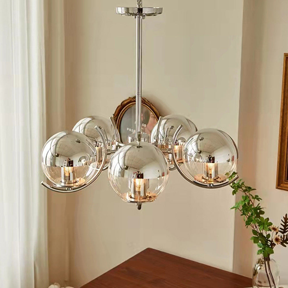 Rero Bauhaus Kronleuchter mit Lampenschirm aus kreisf&ouml;rmigem Metall