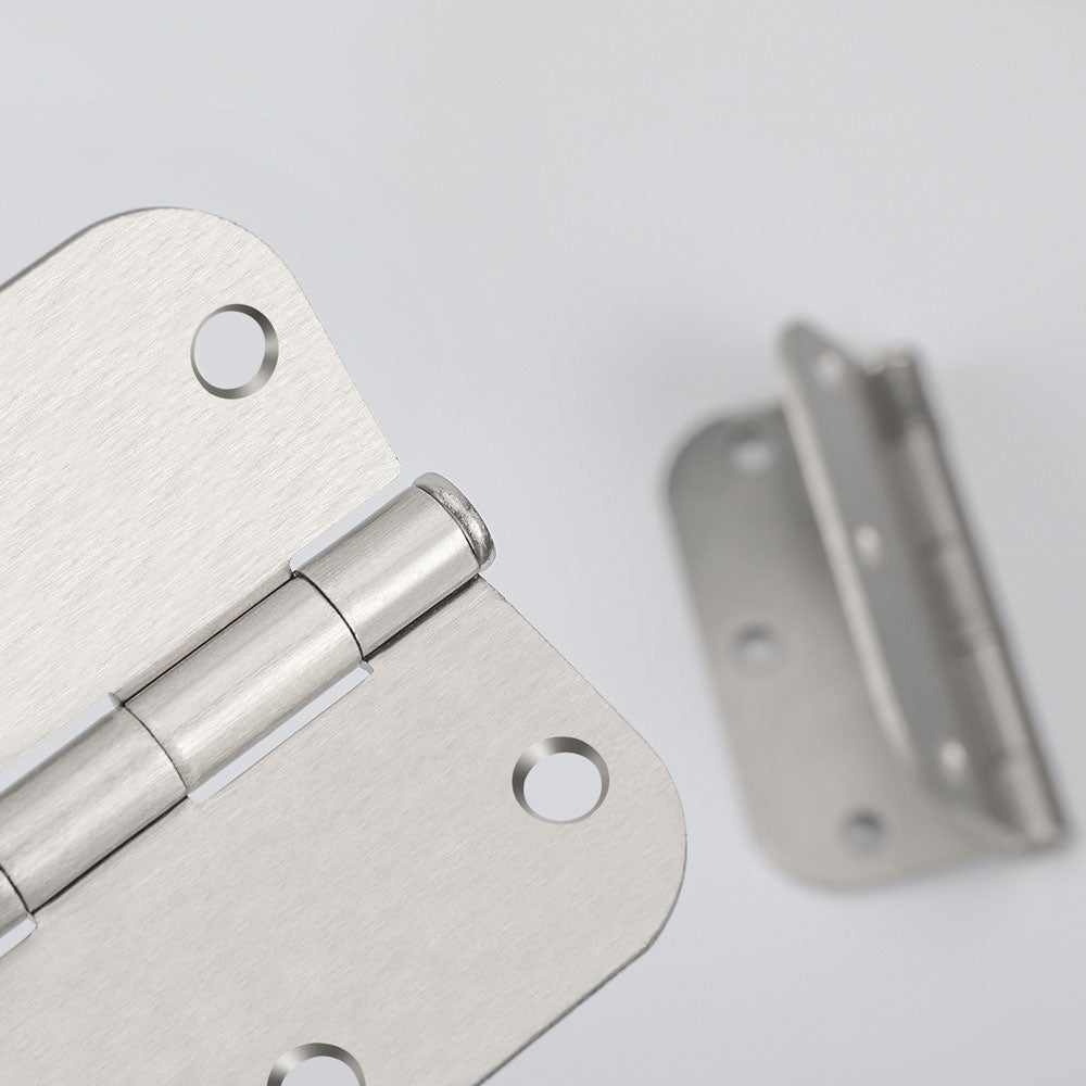 24er-Pack abgerundete T&uuml;rscharniere aus satiniertem Nickel f&uuml;r selbstschlie&szlig;ende T&uuml;ren, 3,5 Zoll x 3,5 Zoll