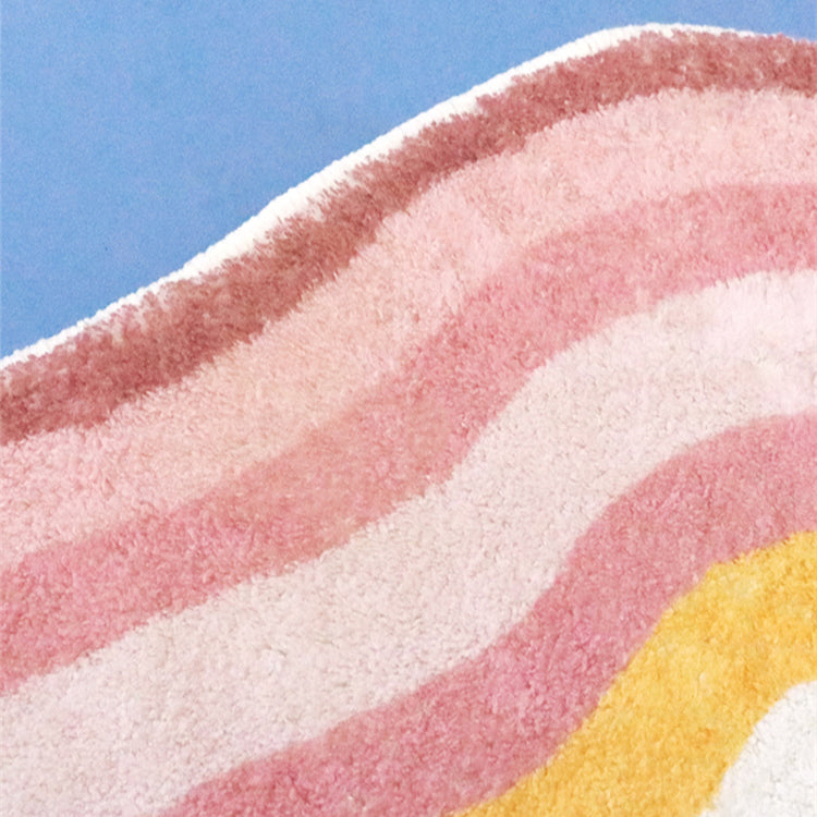 Nordische Regenbogen-weiche Teppiche f&uuml;r zu Hause, verdickte Lounge-Teppiche