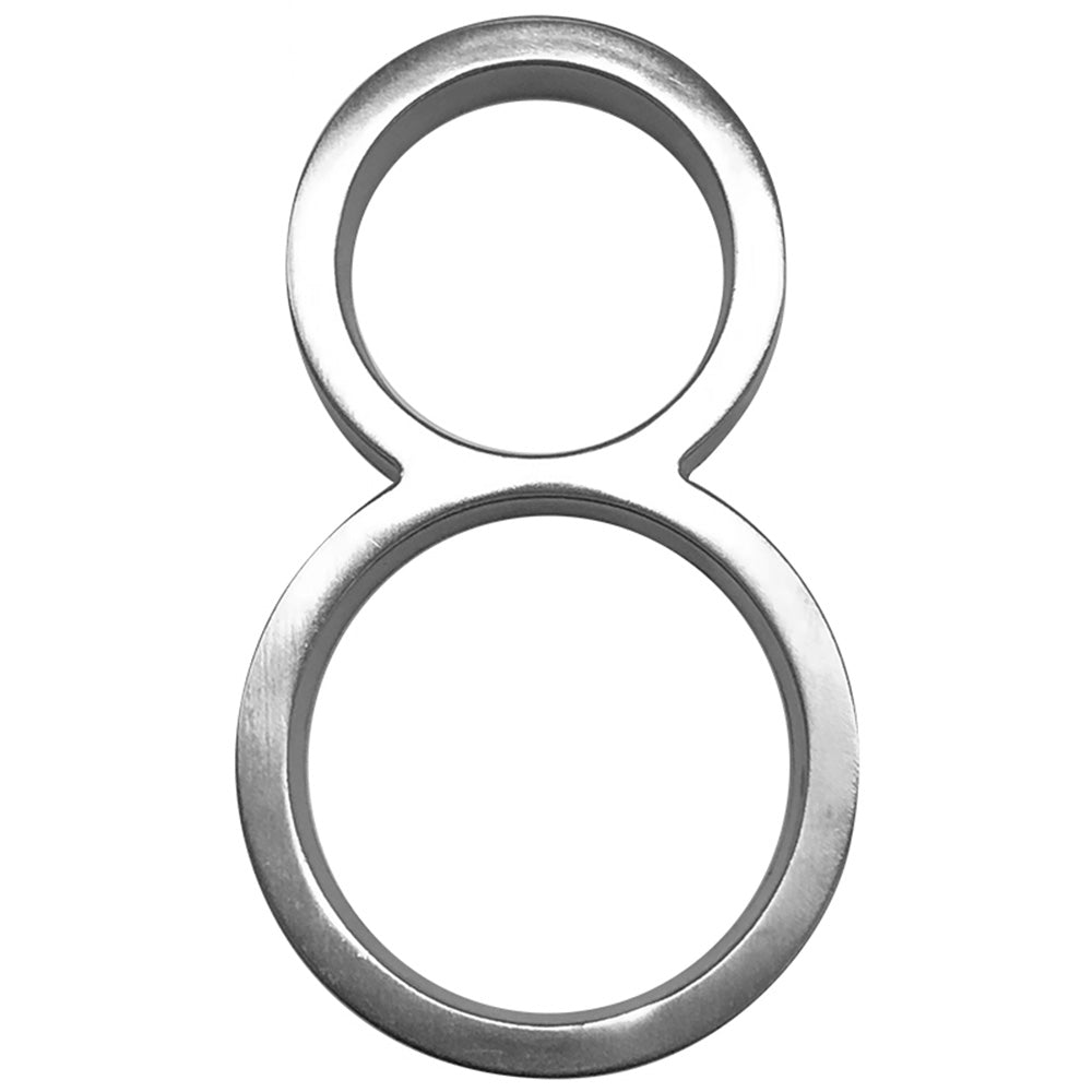 Letreros con n&uacute;meros de casa modernos y sencillos de aleaci&oacute;n de zinc en color plata