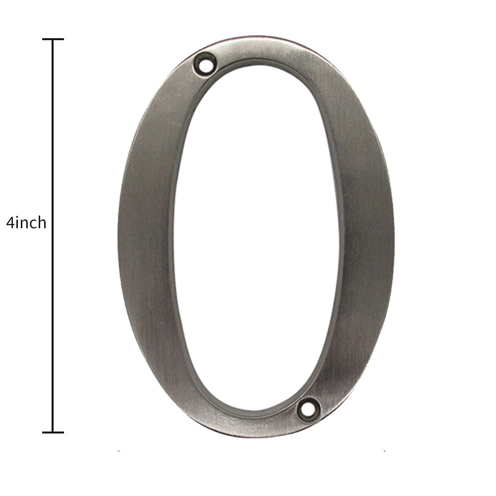 4 inch moderne zinklegering zilveren huisnummerborden