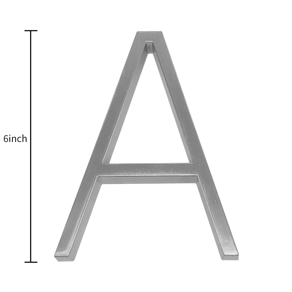 Letreros con n&uacute;meros de casa modernos y sencillos de aleaci&oacute;n de zinc en color plata