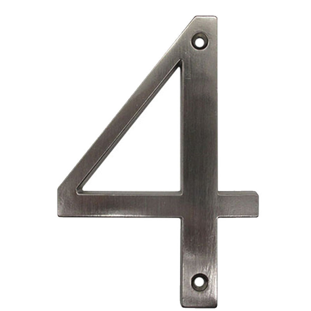 4 inch moderne zinklegering zilveren huisnummerborden