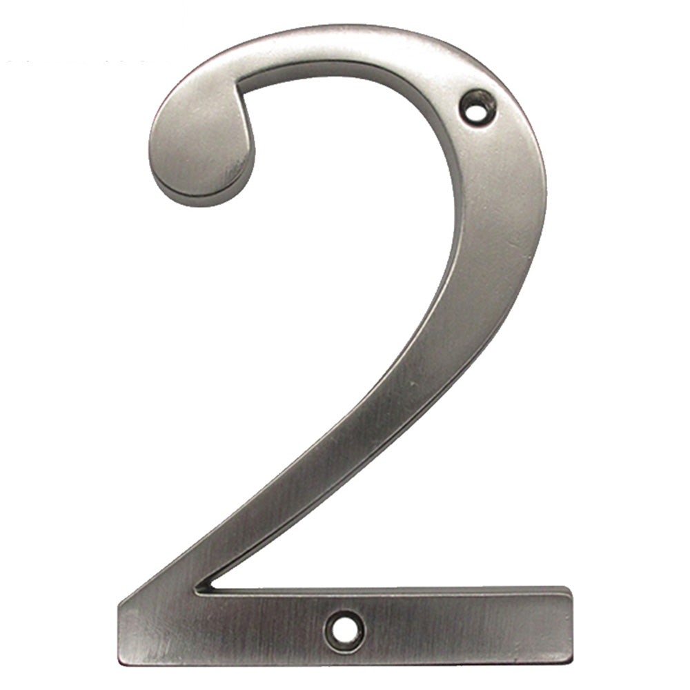 4 inch moderne zinklegering zilveren huisnummerborden