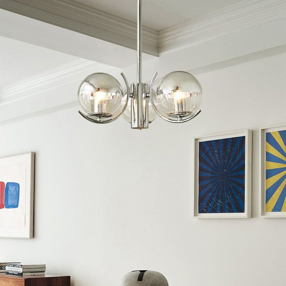 Rero Bauhaus Kronleuchter mit Lampenschirm aus kreisf&ouml;rmigem Metall