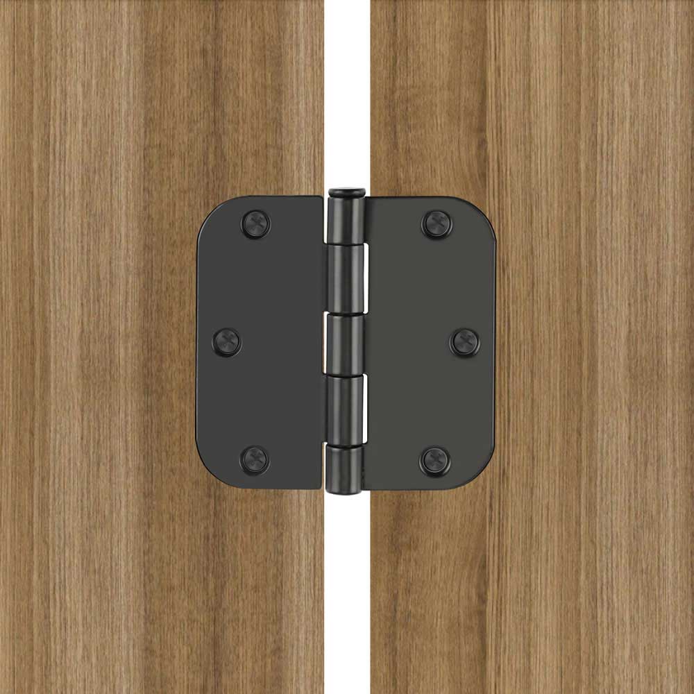 Paquet de 24 charni&egrave;res de porte noires, quincaillerie de porte noire mate de 3,5 pouces