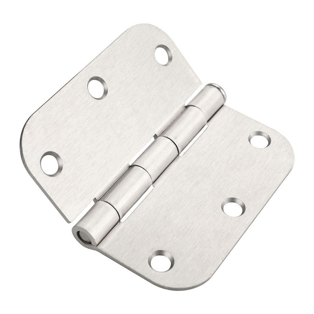 24er-Pack abgerundete T&uuml;rscharniere aus satiniertem Nickel f&uuml;r selbstschlie&szlig;ende T&uuml;ren, 3,5 Zoll x 3,5 Zoll