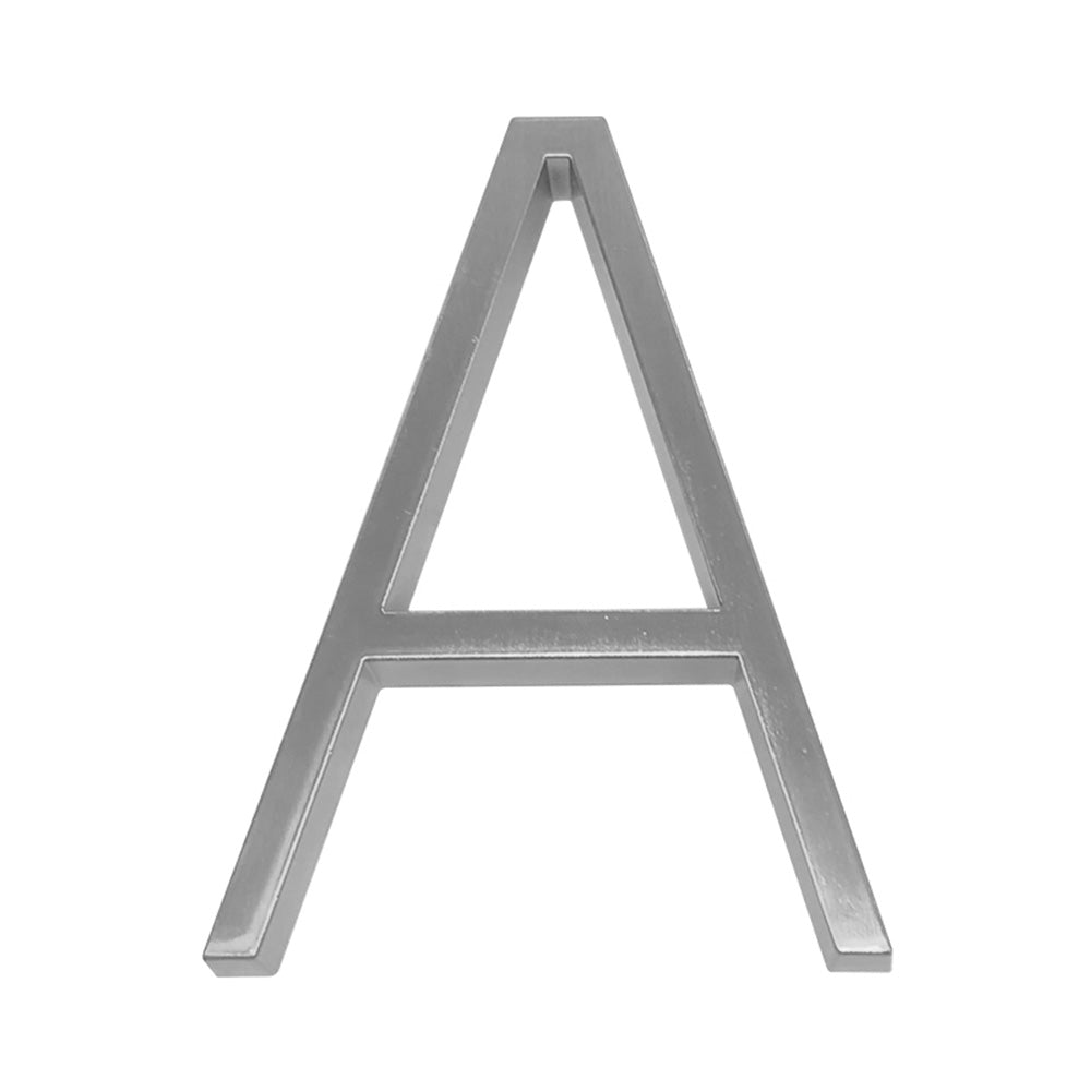Letreros con n&uacute;meros de casa modernos y sencillos de aleaci&oacute;n de zinc en color plata