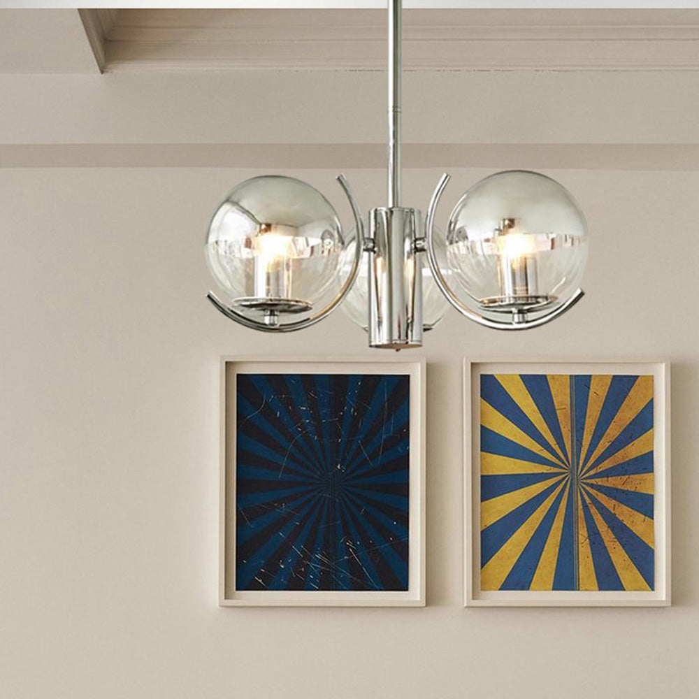Rero Bauhaus Kronleuchter mit Lampenschirm aus kreisf&ouml;rmigem Metall
