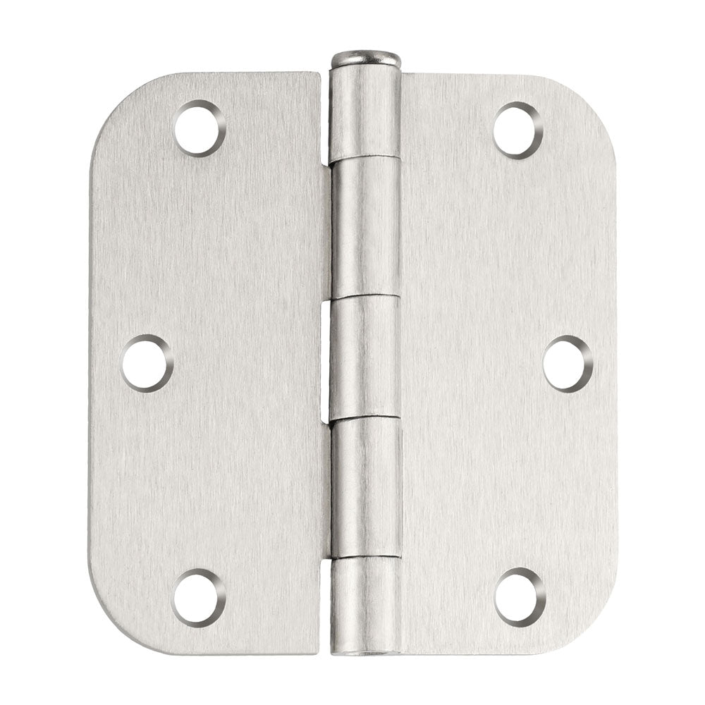 24er-Pack abgerundete T&uuml;rscharniere aus satiniertem Nickel f&uuml;r selbstschlie&szlig;ende T&uuml;ren, 3,5 Zoll x 3,5 Zoll