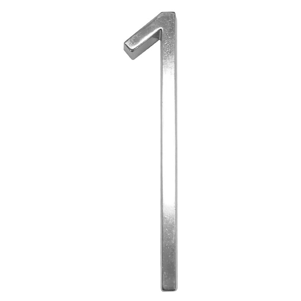 Letreros con n&uacute;meros de casa modernos y sencillos de aleaci&oacute;n de zinc en color plata