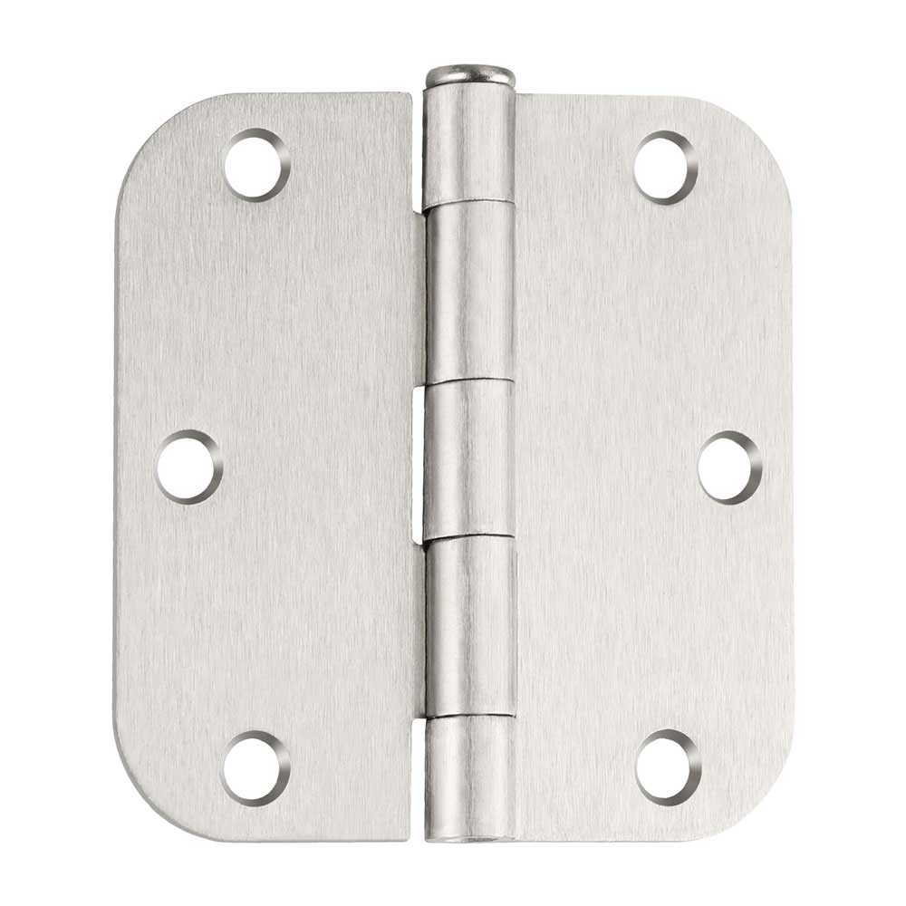 24er-Pack Innent&uuml;rscharniere aus geb&uuml;rstetem Nickel, 8,9 cm, silberfarbene T&uuml;rbeschl&auml;ge