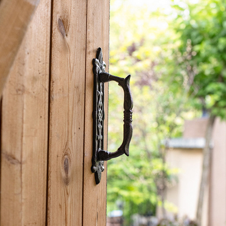 Poign&eacute;e de porte artisanale en fonte de style europ&eacute;en classique