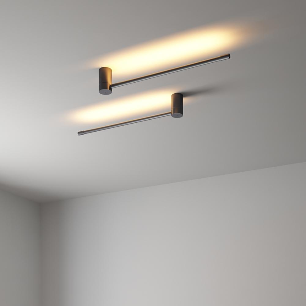 Moderne minimalistische LED-Wandleuchte in R&ouml;hrenform