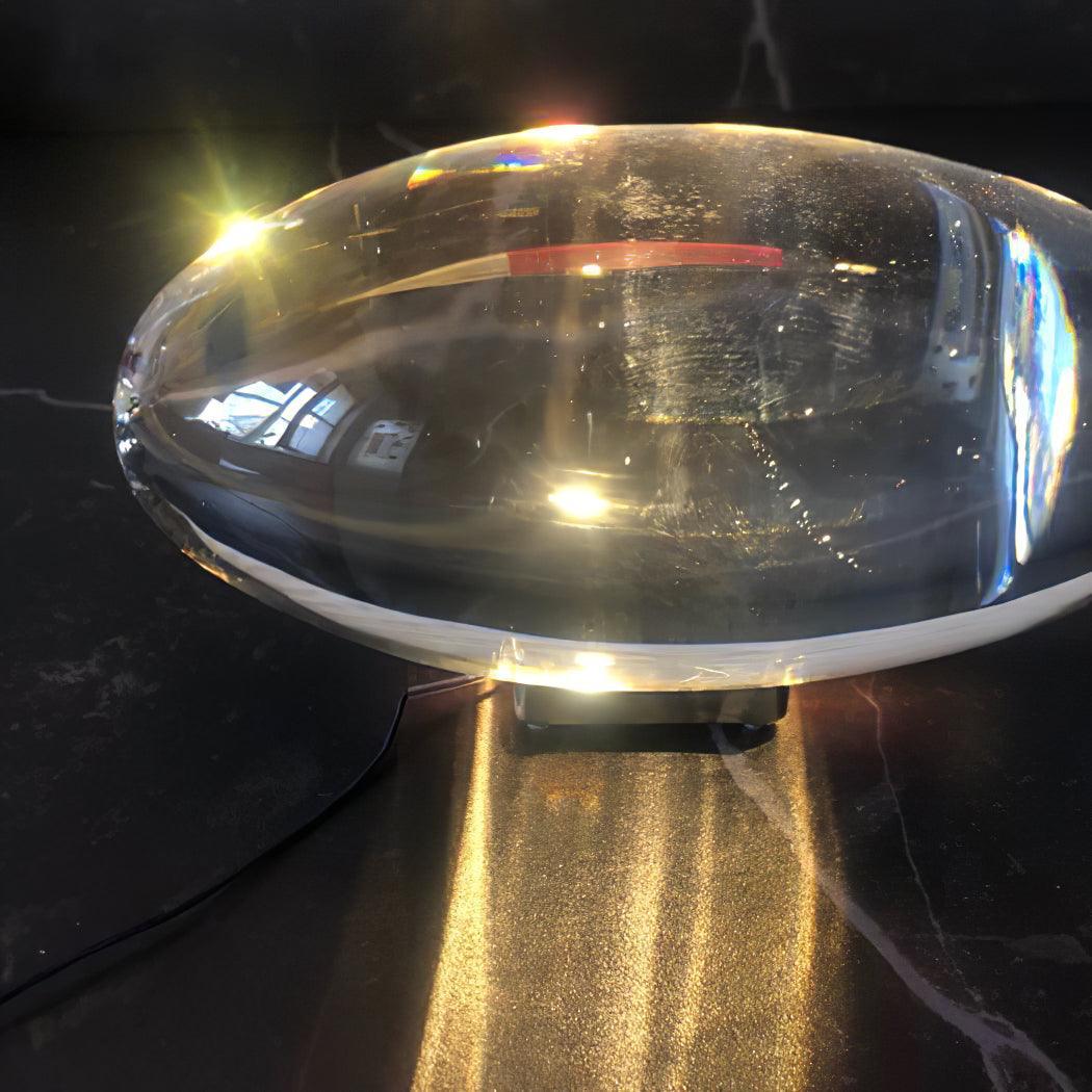 L&aacute;mpara de mesa de cristal con forma de guijarro creativo