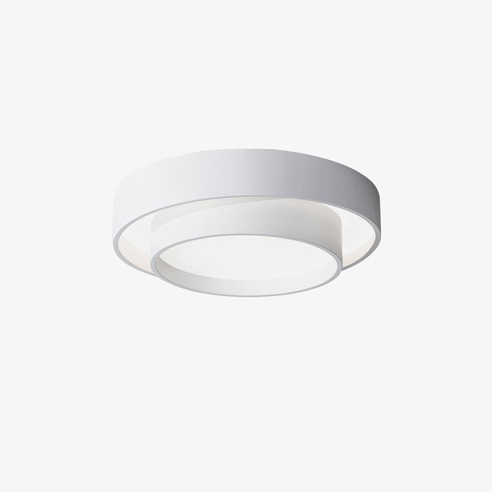 L&aacute;mpara de techo LED redonda doble moderna
