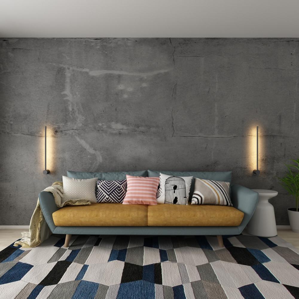 Moderne minimalistische LED-Wandleuchte in R&ouml;hrenform