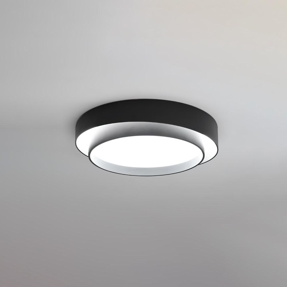 L&aacute;mpara de techo LED redonda doble moderna