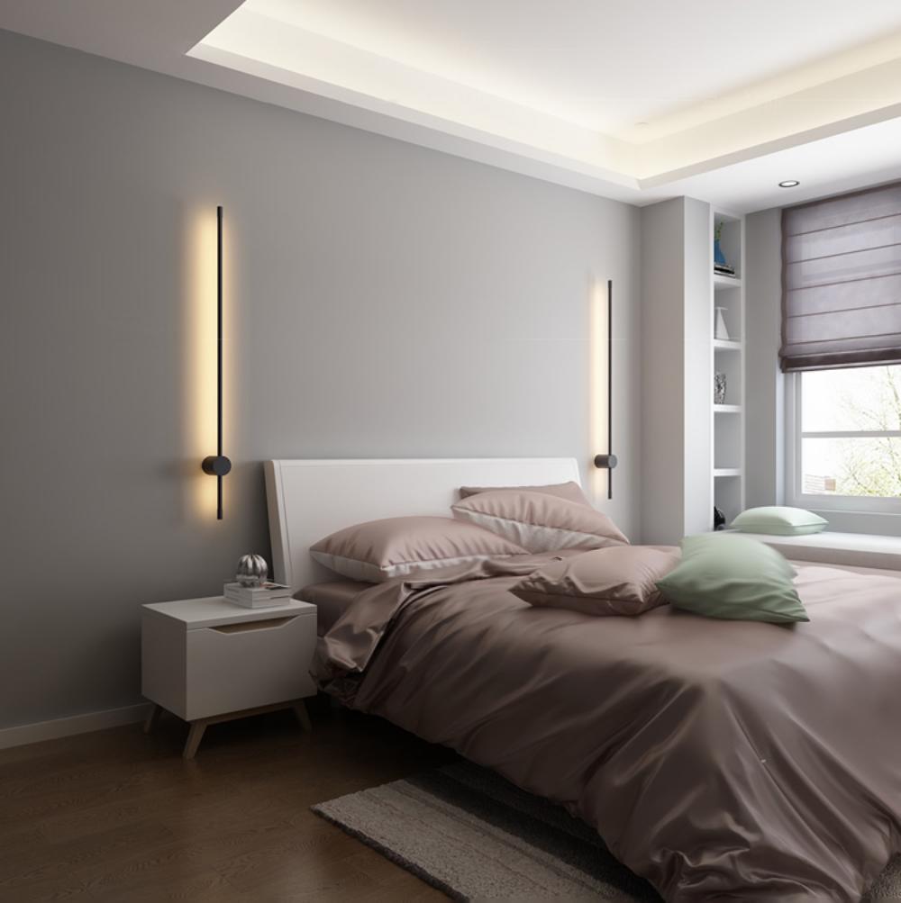 Moderne minimalistische LED-Wandleuchte in R&ouml;hrenform