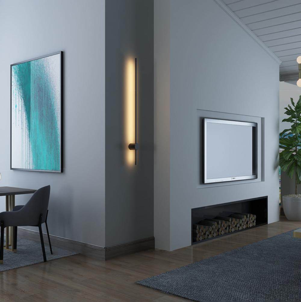 Moderne minimalistische LED-Wandleuchte in R&ouml;hrenform