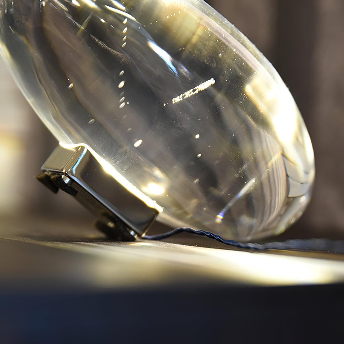 L&aacute;mpara de mesa de cristal con forma de guijarro creativo