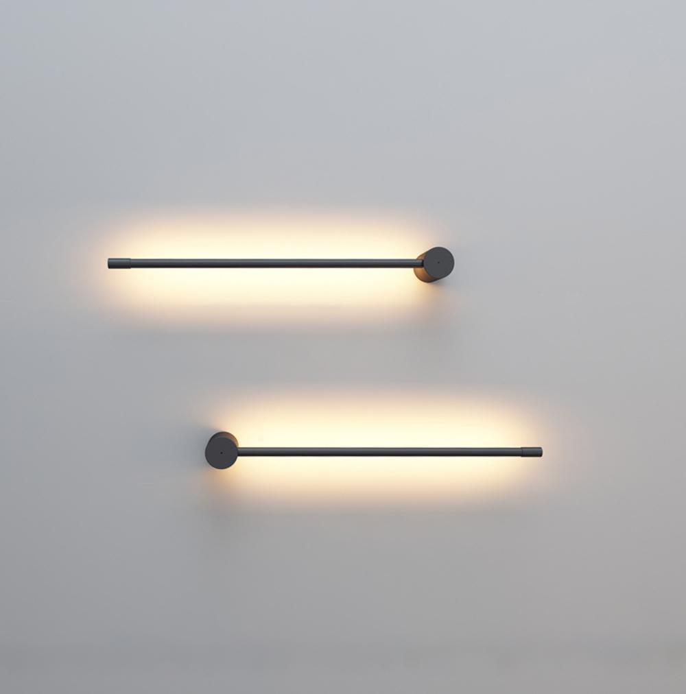Moderne minimalistische LED-Wandleuchte in R&ouml;hrenform