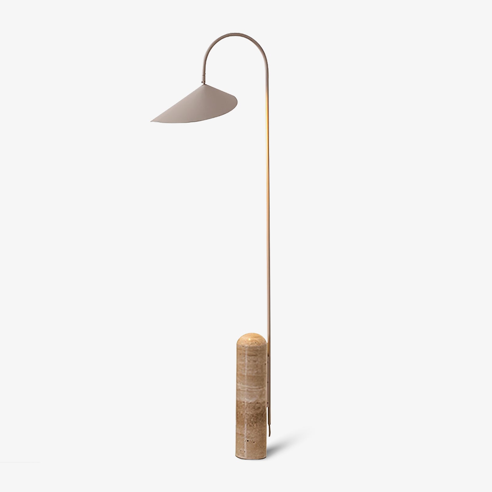 Stehlampe mit konischem Deckel und Marmorsockel