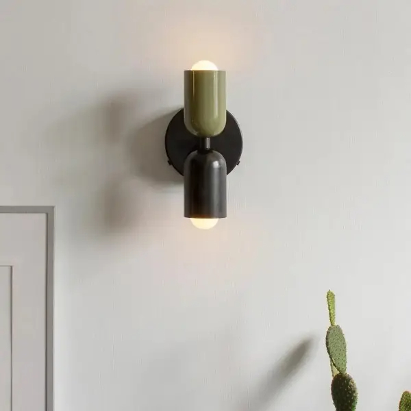 Morandic Elliptische Doppelkopf-Metallwandleuchte