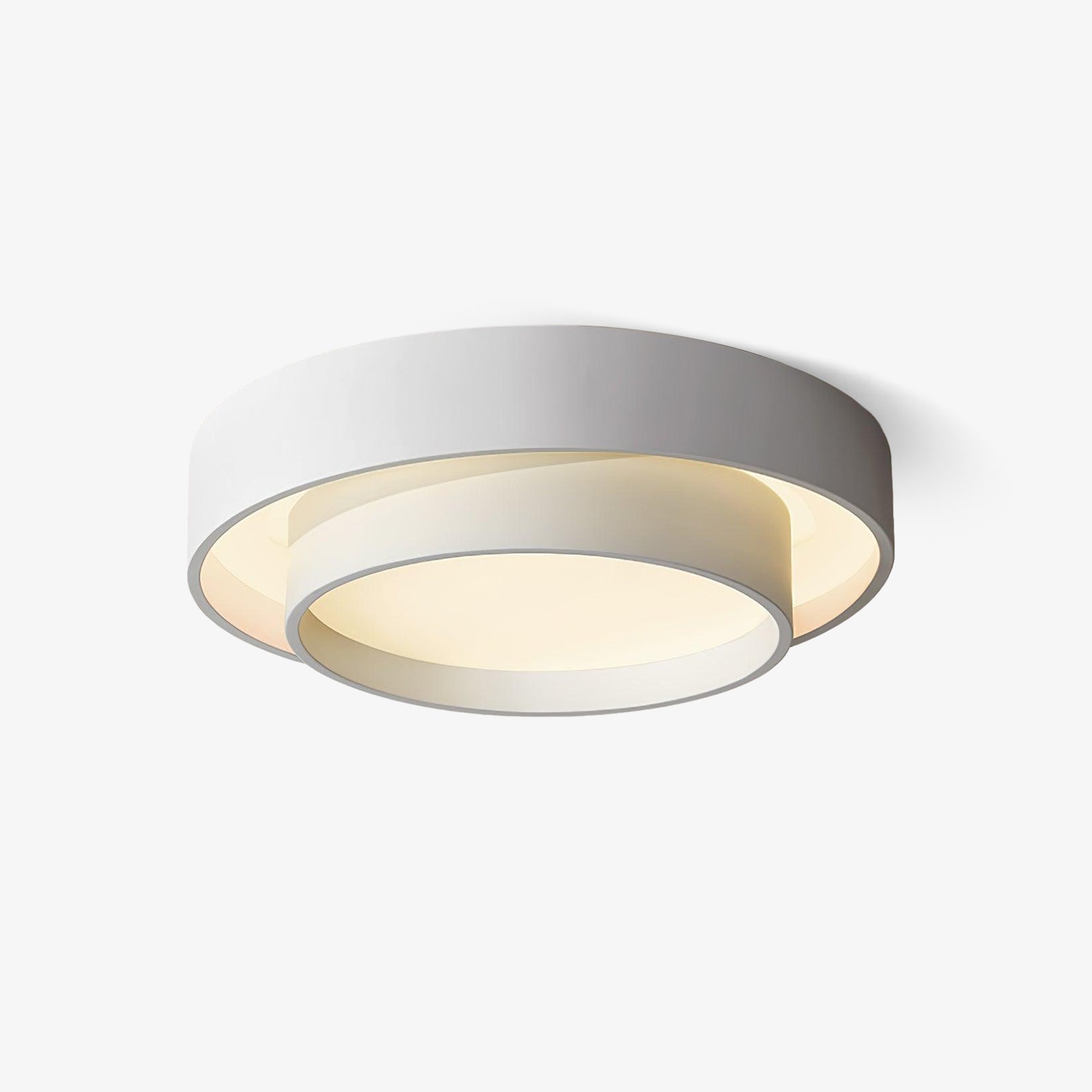L&aacute;mpara de techo LED redonda doble moderna