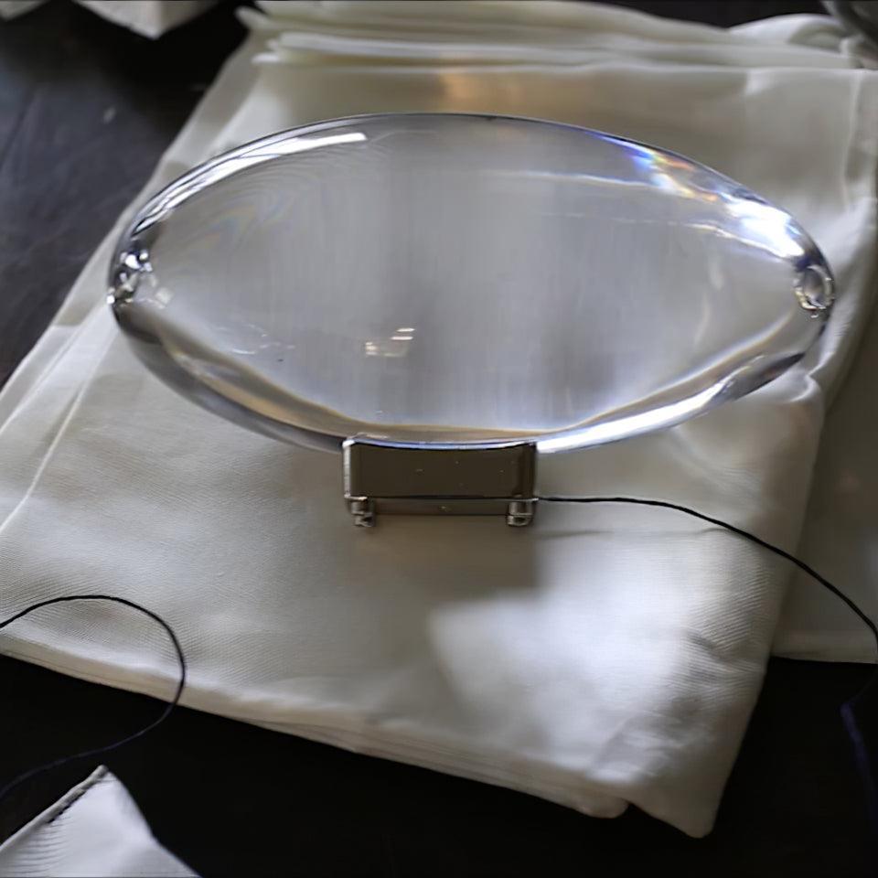 L&aacute;mpara de mesa de cristal con forma de guijarro creativo