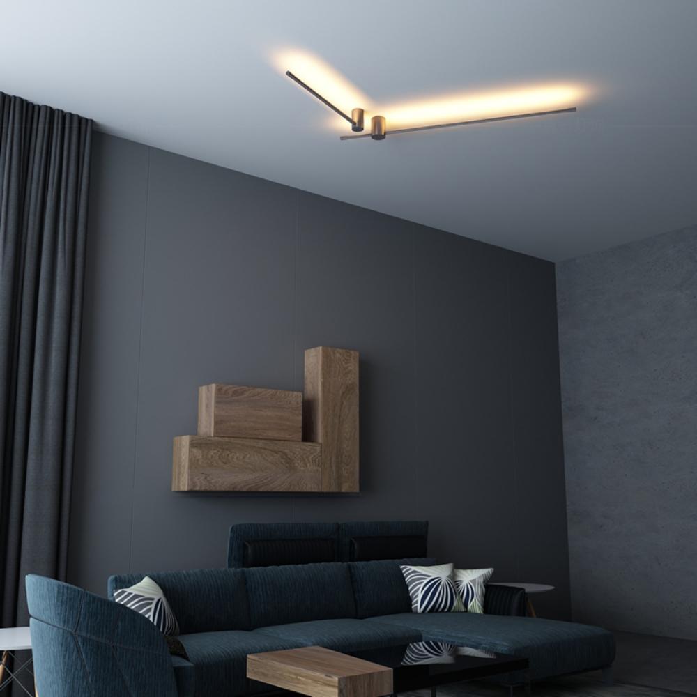 Moderne minimalistische LED-Wandleuchte in R&ouml;hrenform