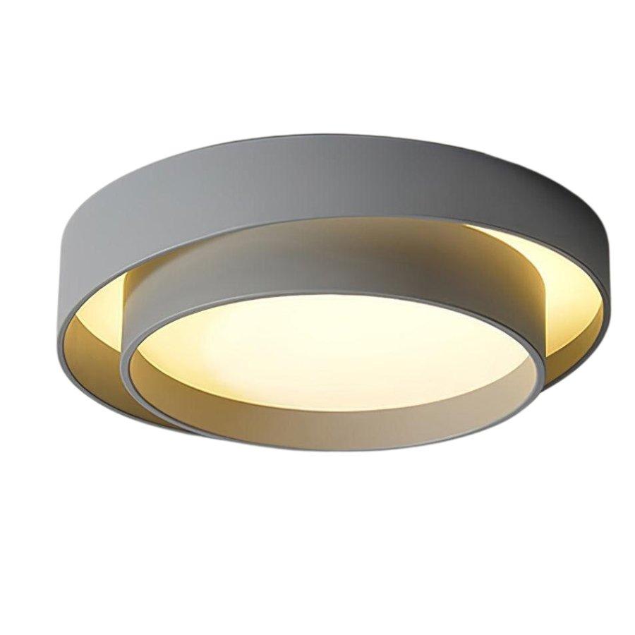 L&aacute;mpara de techo LED redonda doble moderna