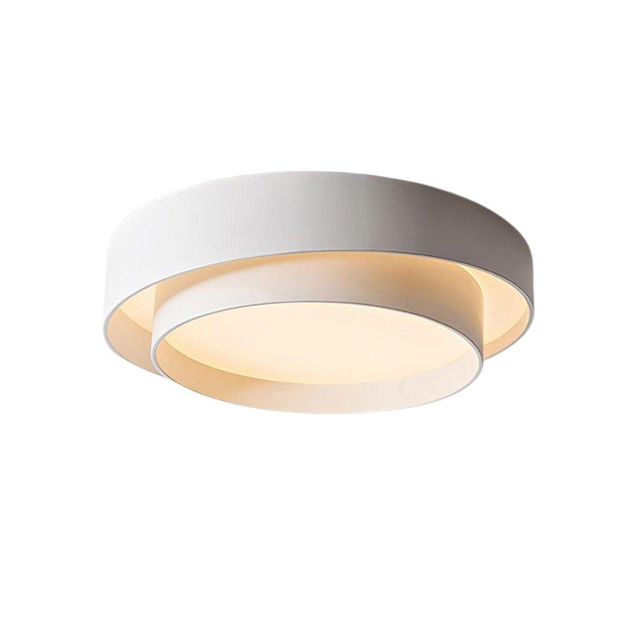 L&aacute;mpara de techo LED redonda doble moderna