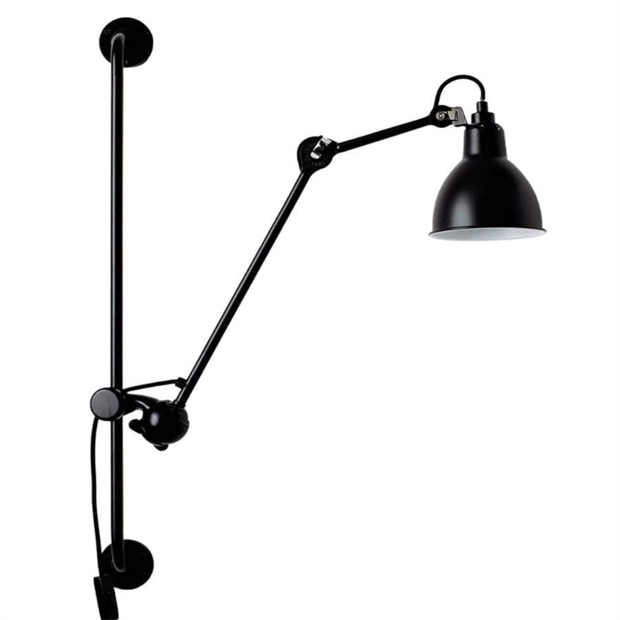 Industrielle Wandleuchte mit verstellbarem Arm