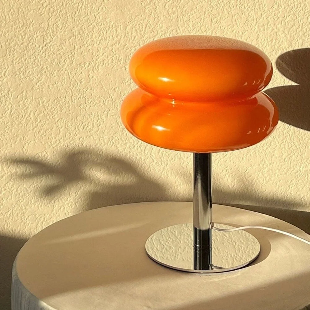 Retro Bauhaus Tischleuchte mit Lollipop-Ripple-Design