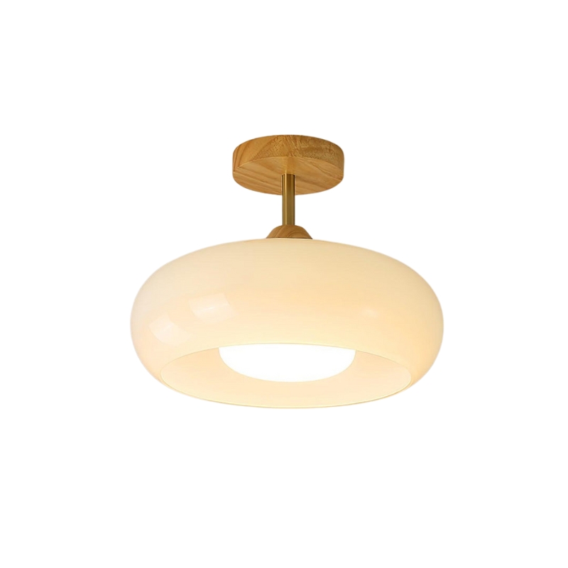 L&aacute;mpara de techo de cristal retro Bauhaus
