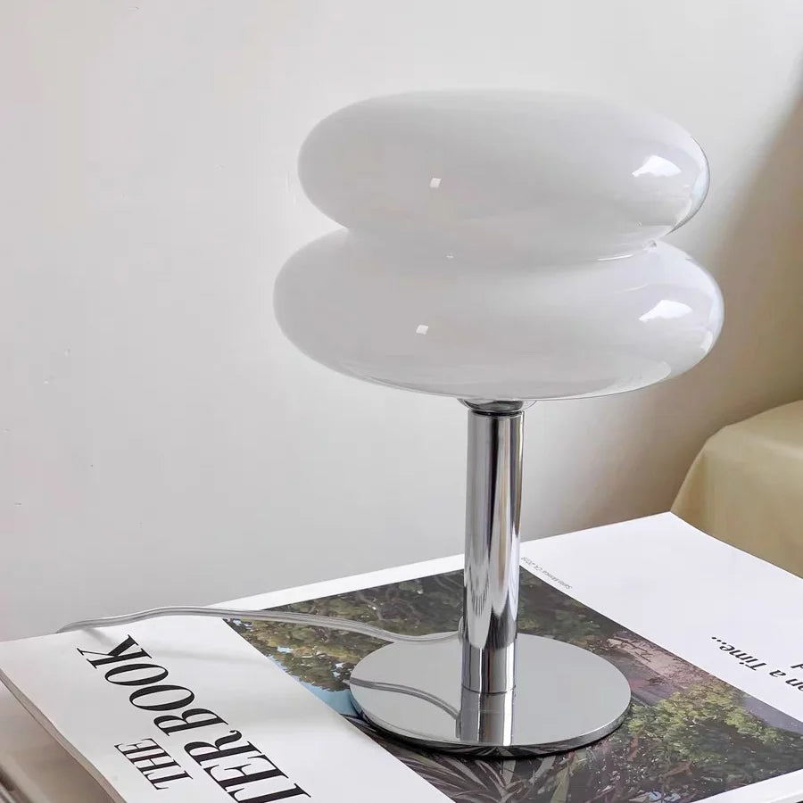 Retro Bauhaus Tischleuchte mit Lollipop-Ripple-Design