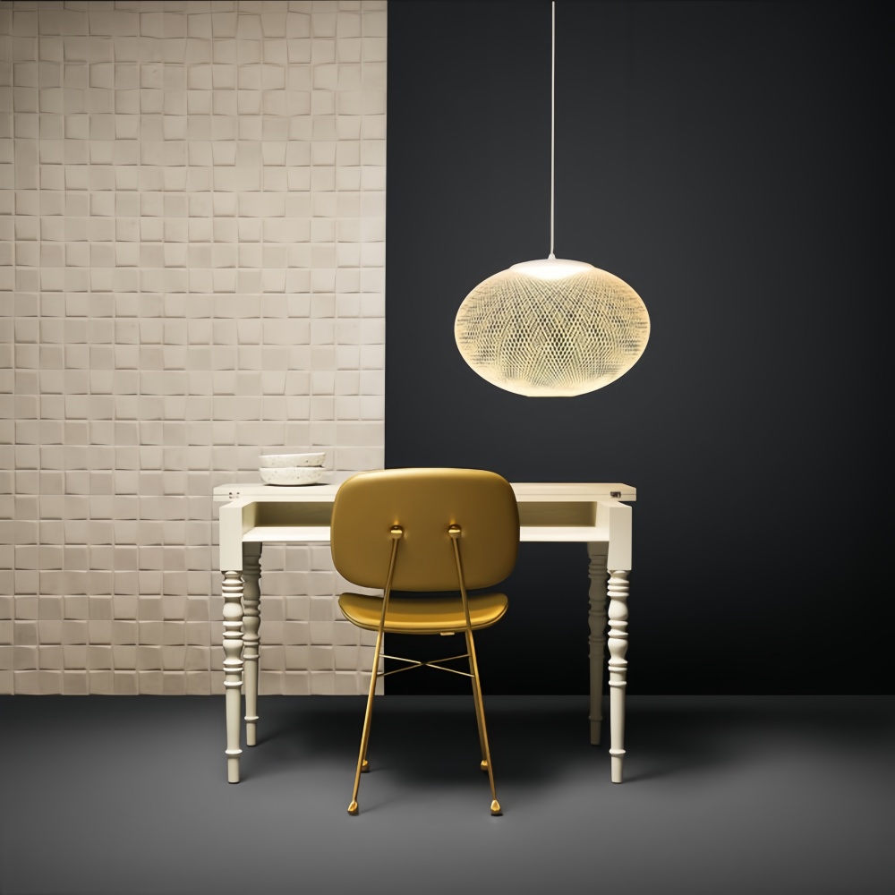 Moderne LED-Pendelleuchte mit Mesh-Gewebe