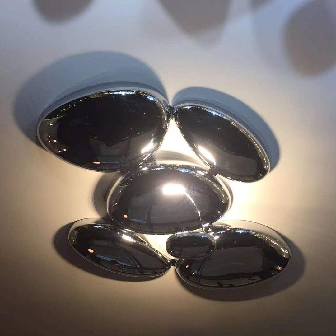Zilveren plafondlamp met Italiaans design